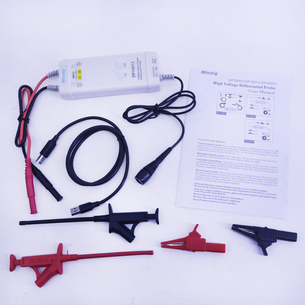 Осциллограф Micsig DP10013, 13 – обзор и цена High Voltage Differential Probe 100Mhz 1300V