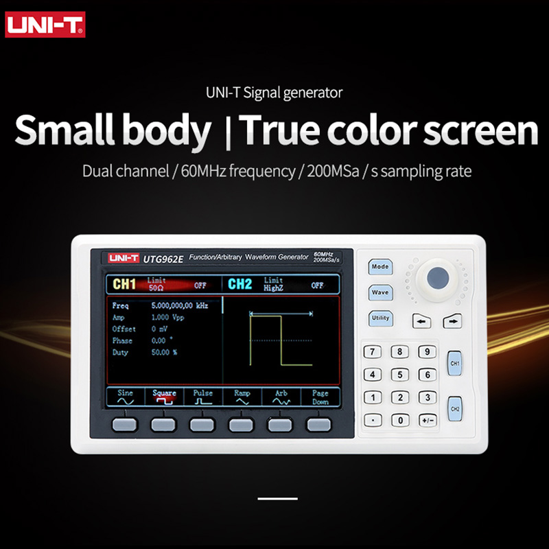 UNI-T UTG932E UTG962E Функция  – обзор и цена Dual Channel Arbitrary Waveform Function Generator 60Mhz