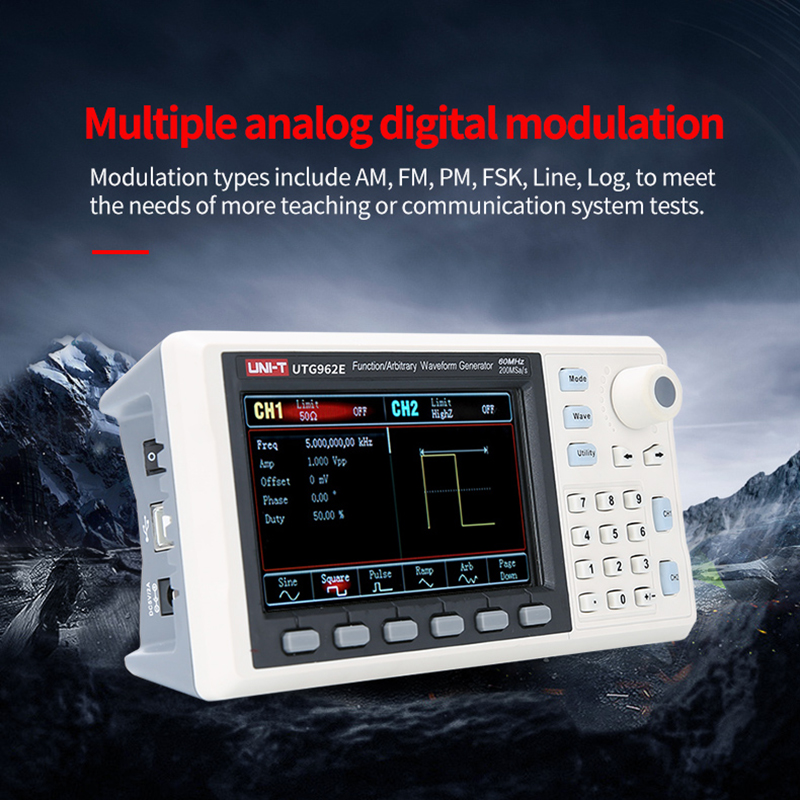 UNI-T UTG932E UTG962E Функция  – обзор и цена Dual Channel Arbitrary Waveform Function Generator 60Mhz